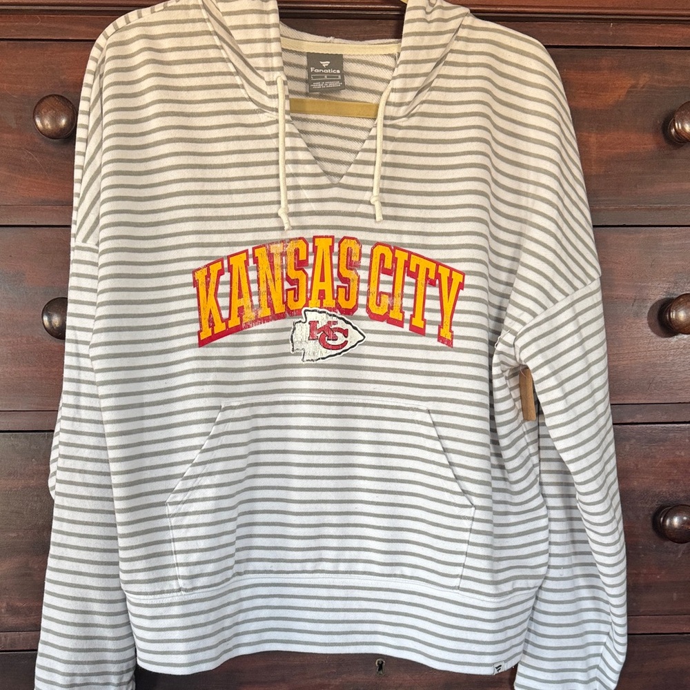 Kansas City Chiefs Striped Hoodie